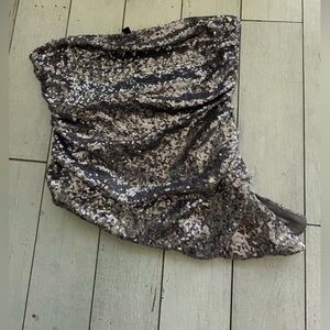 New without tags Glamorous Silver Sequin Crop Top